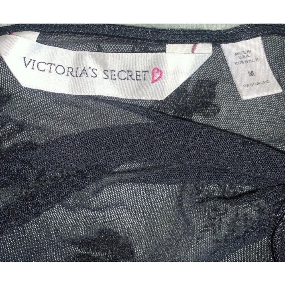 VtG Victoria's Secret sheer top Floral Whimsigoth Boho Medium Grunge Goth USA - Picture 4 of 11